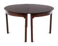 A Pair of George III Mahogany Demilune Console Tables