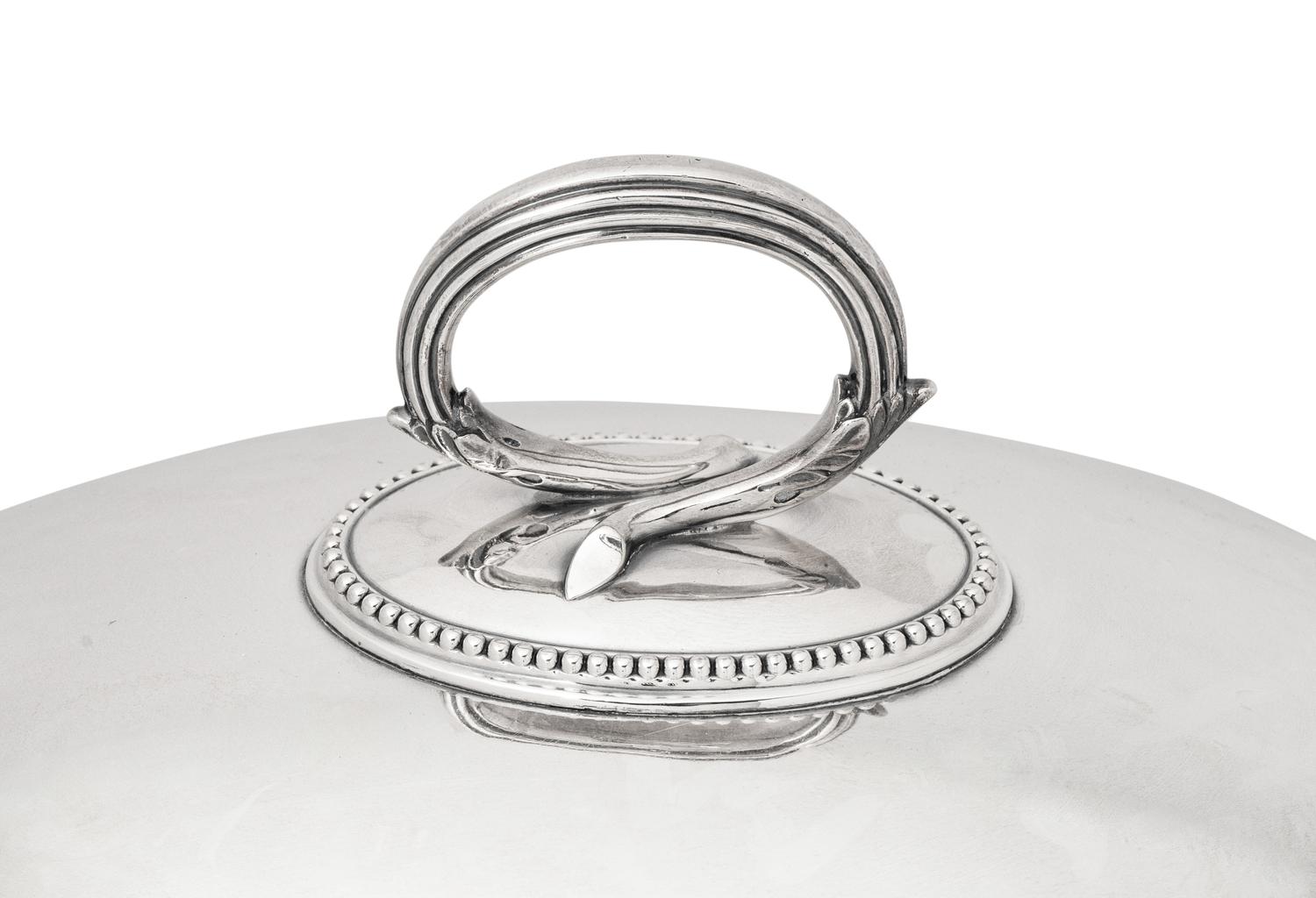 A Fine Pair of Victorian Silver Plate Venison Domes, Richard Martin & Sons, Sheffield, England