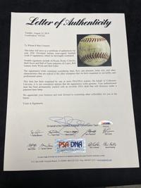 A 1956 Cleveland Indians Team Signed Autograph Baseball (PSA Letter of Authenticity),