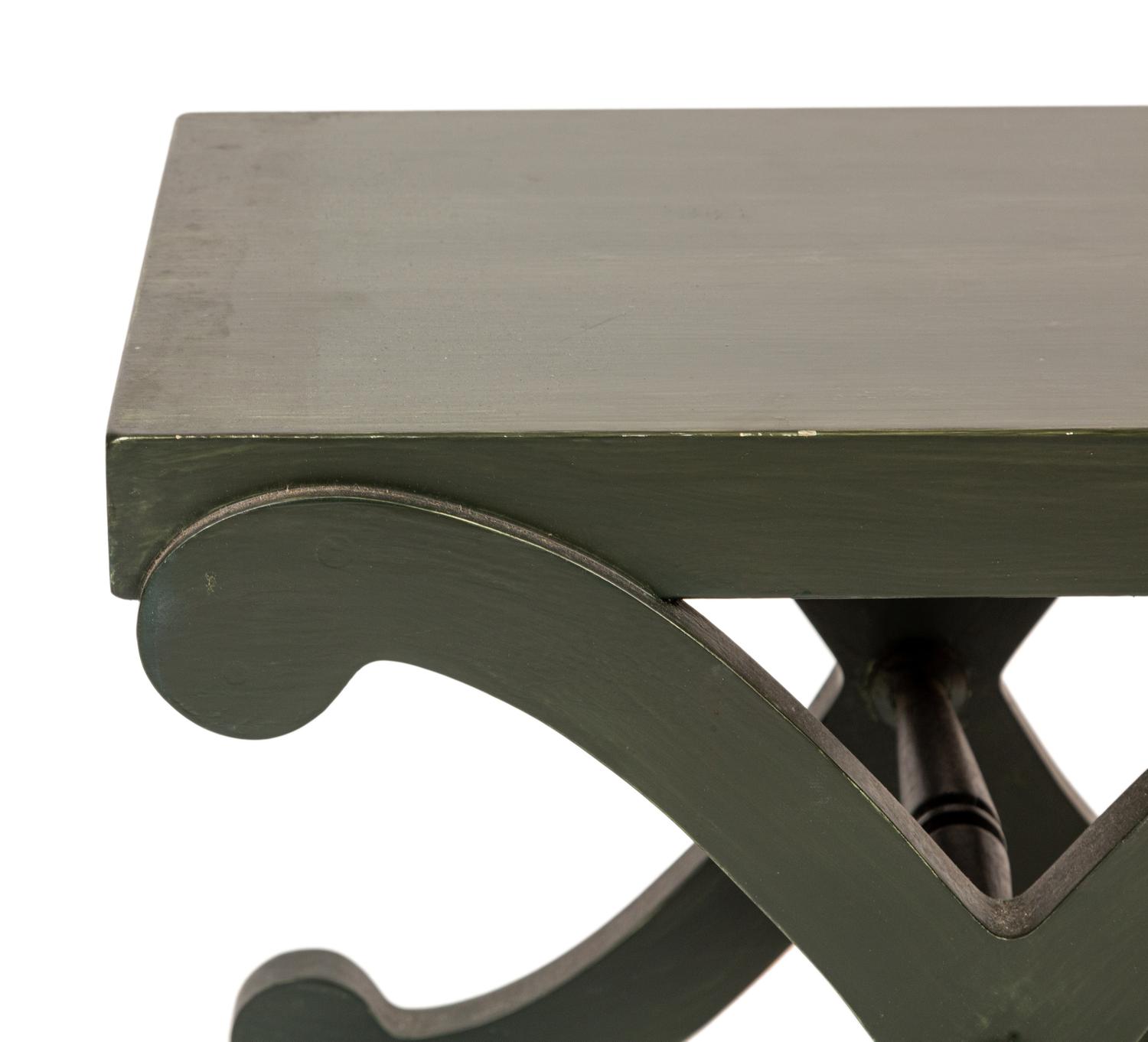 A Regency Style Painted X-Form Stool