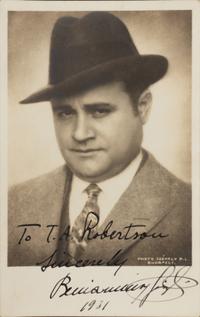 [20TH-CENTURY OPERA SINGERS]. A group of 6 photographs and photographic postcards of opera singers from the 1930s, most signed, comprising images of: