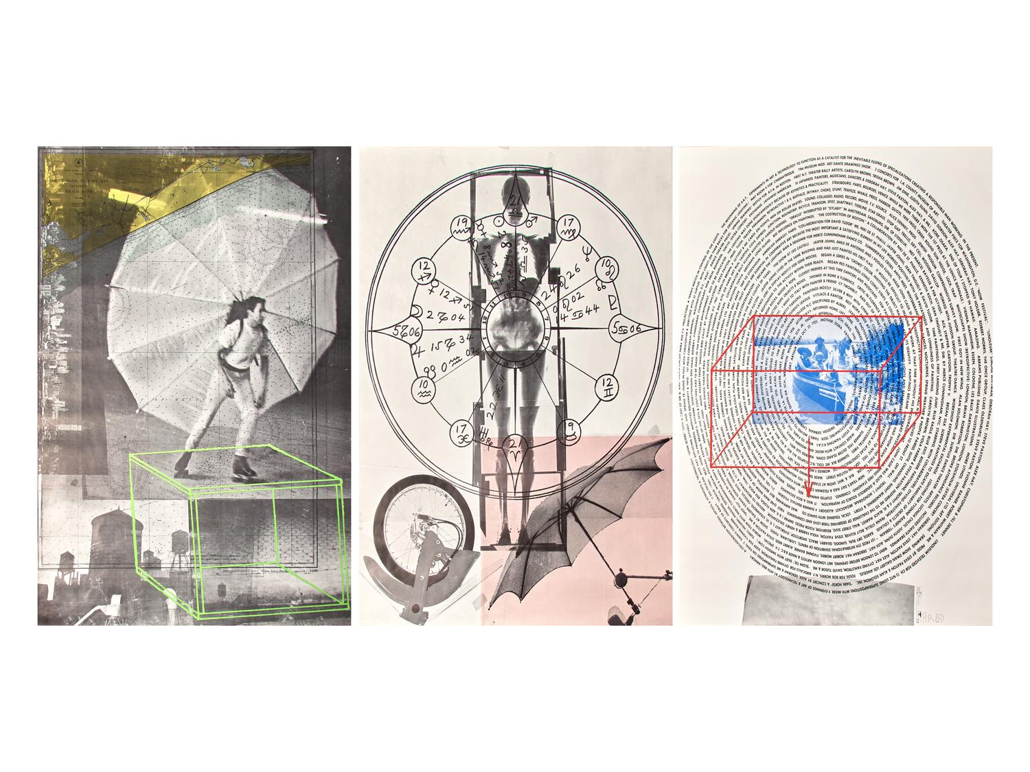 The Rauschenberg Visual Autobiograph (X-Ray, Written Record of Major Events, and Dance) (F. 60), 1969 (three works)