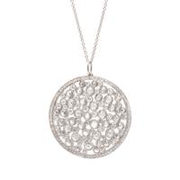 TIFFANY & CO., PLATINUM AND DIAMOND 'COBBLESTONE' PENDANT/NECKLACE