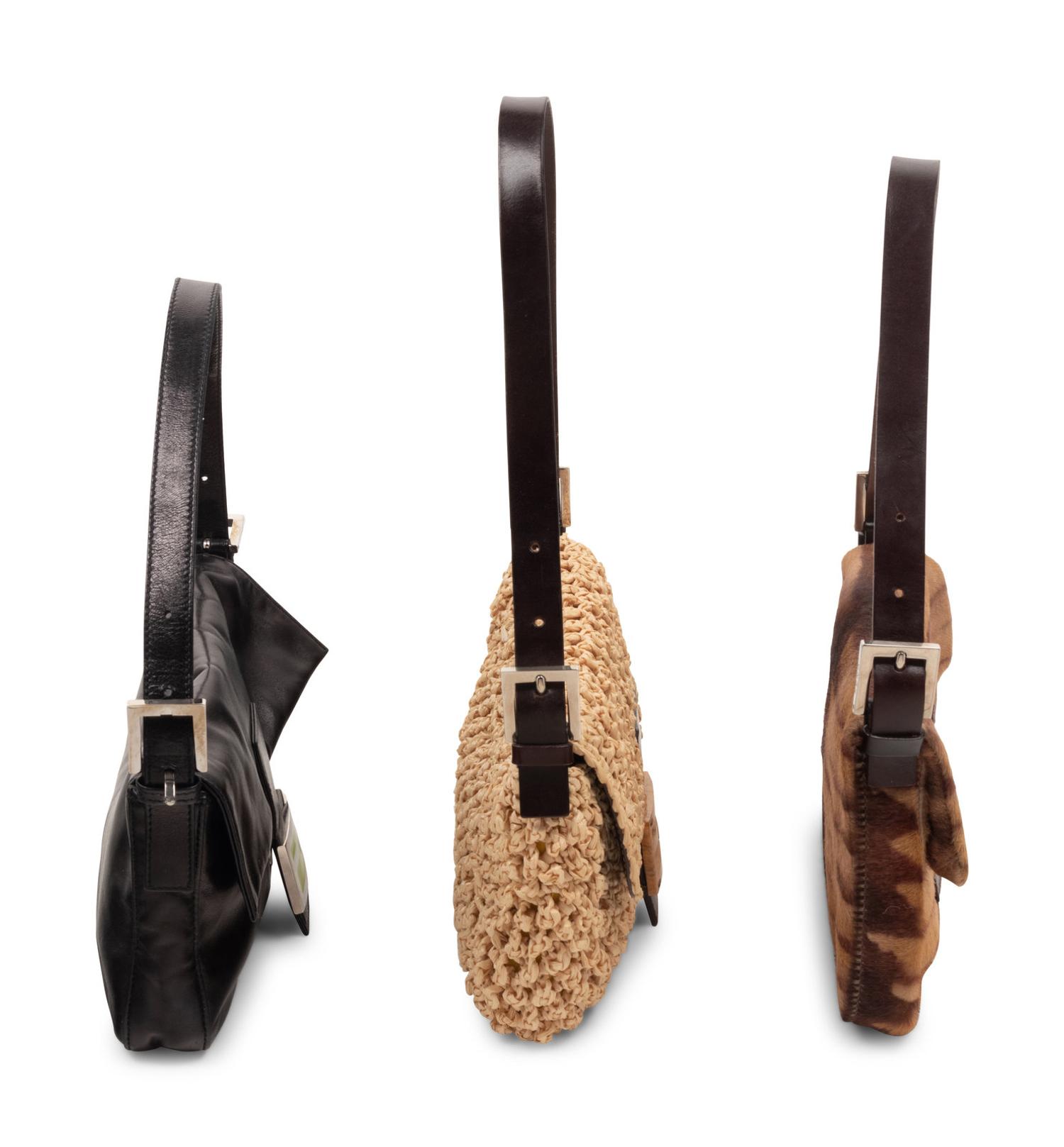 Five Fendi Baguette Flap Bags