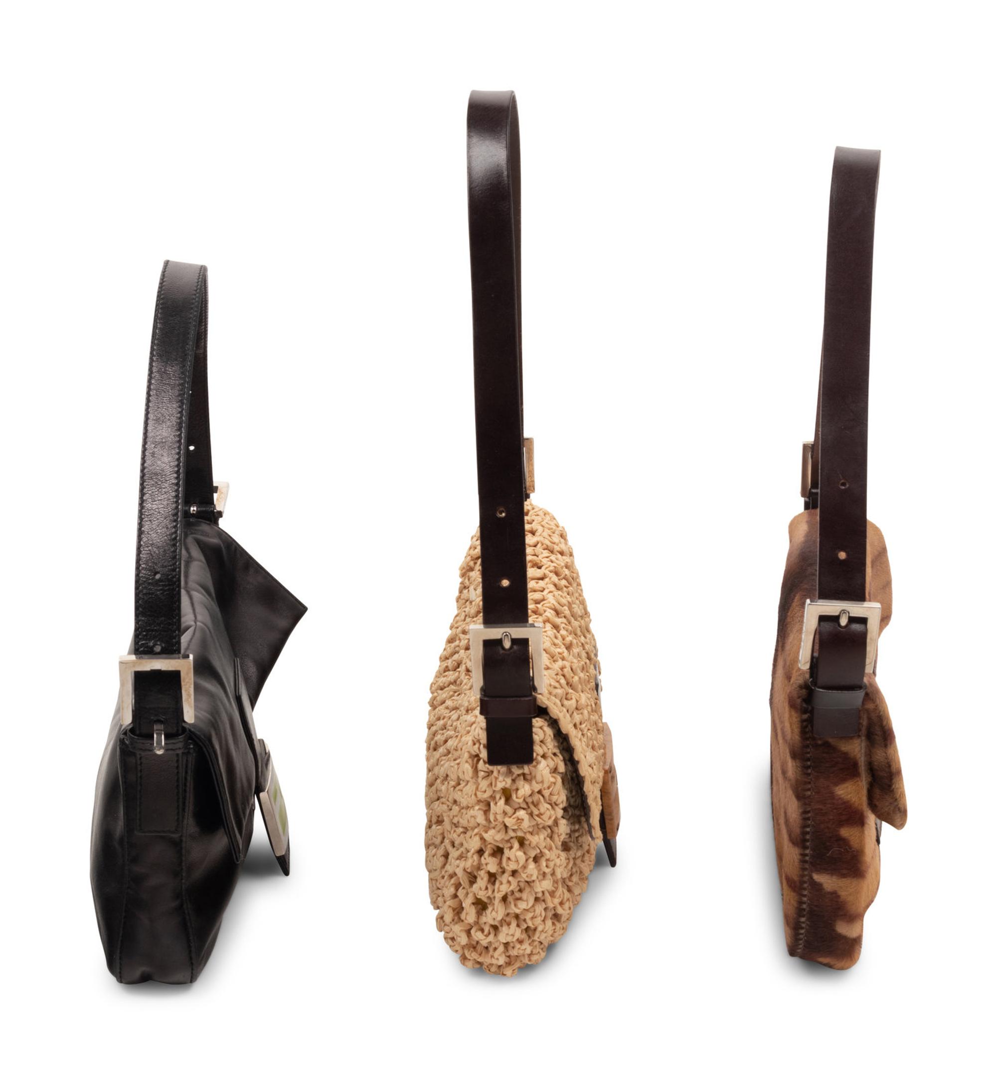 Five Fendi Baguette Flap Bags