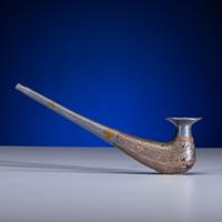 Siberian Wood Pipe with Pewter Inlay