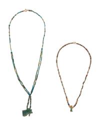 Two Egyptian Bead and Faience Necklaces