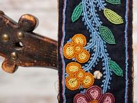 Great Lakes Wooden Quirt, with Beaded Wrist Strap