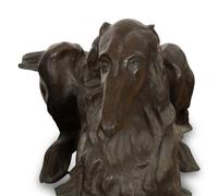 A Pair of Bronze Models of Borzois