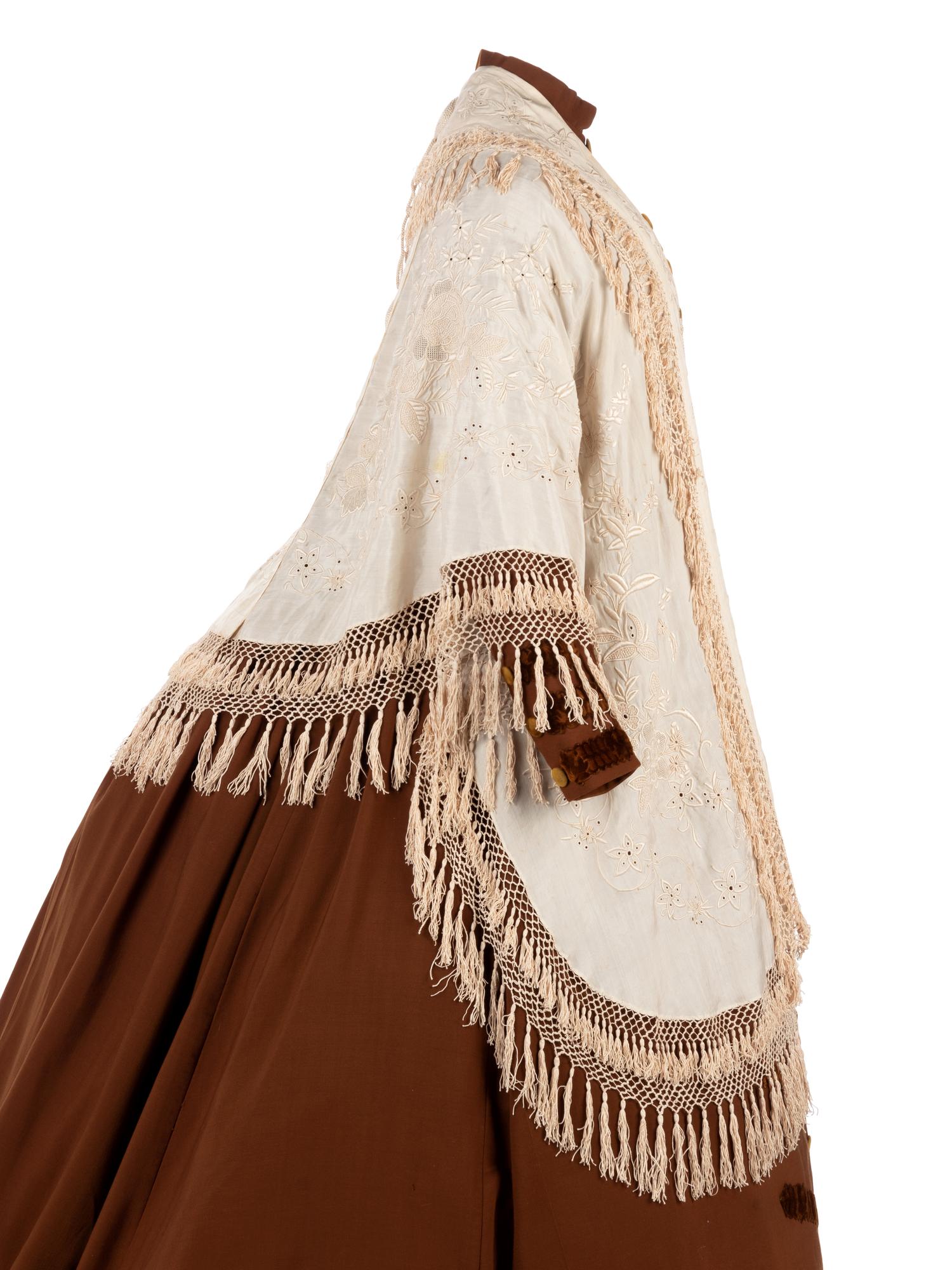 Collection of 19th Century Clothing: One Dress, Four Capes