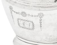 A Federal Silver Covered Sugar Dish and Creamer