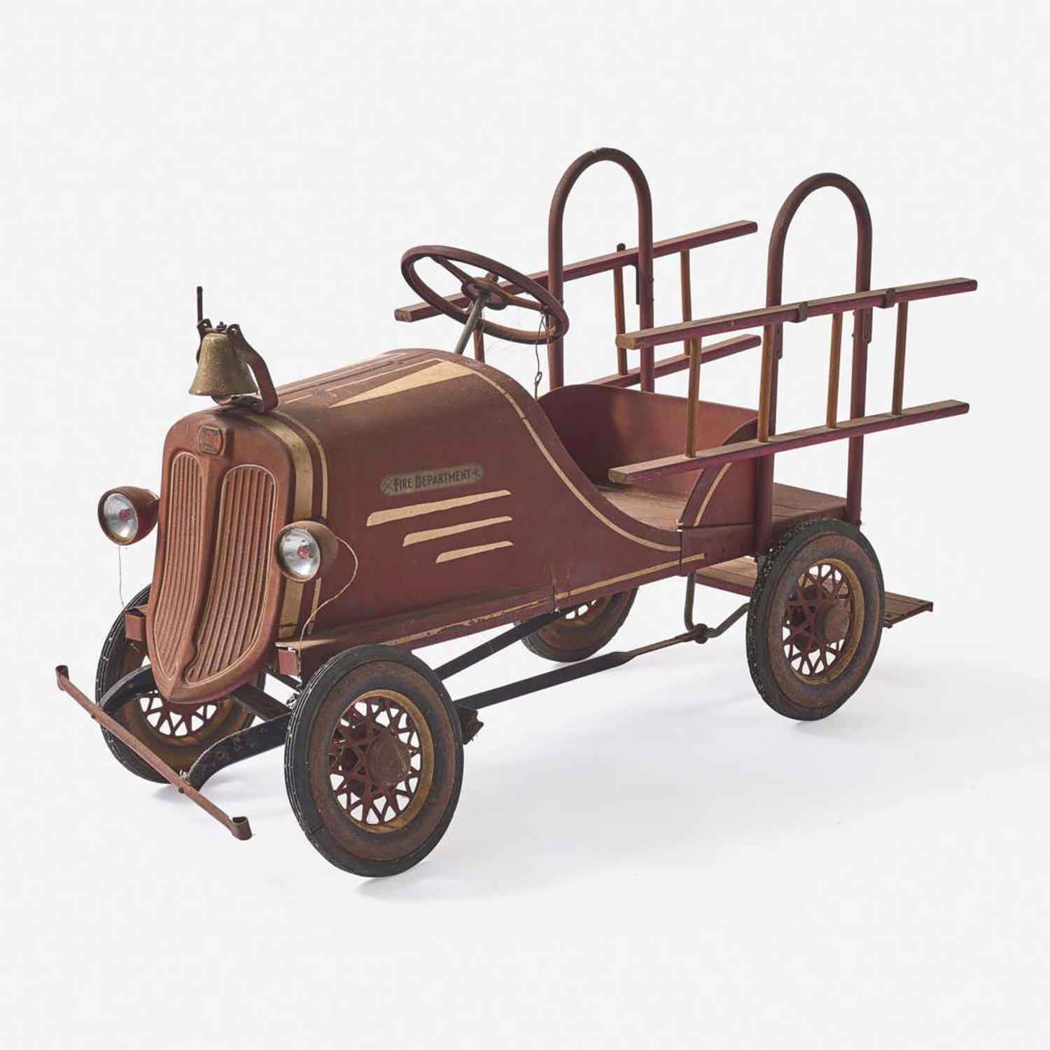 Folk Art Pedal Car Fire Truck, USA, circa 1930s