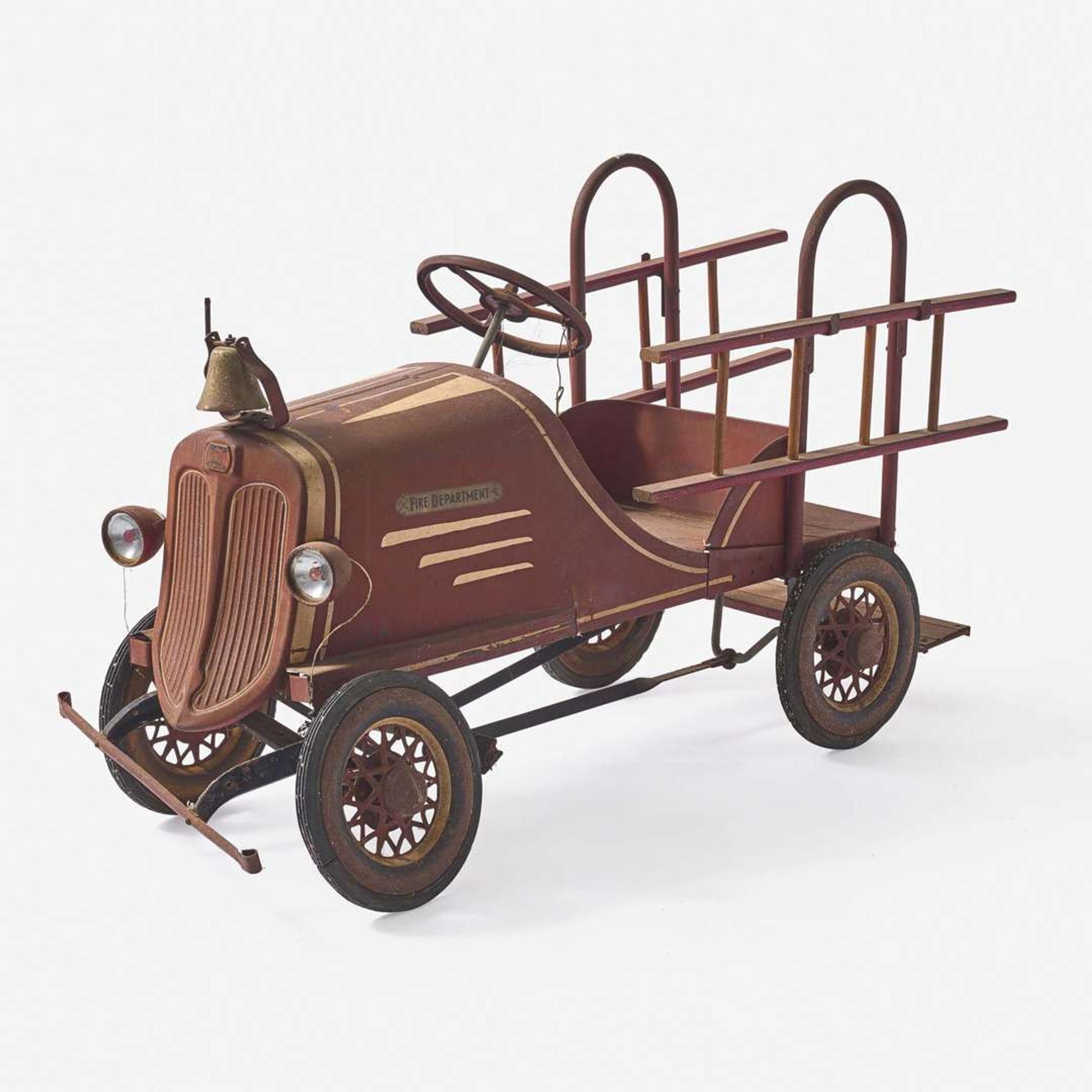 Folk Art Pedal Car Fire Truck, USA, circa 1930s