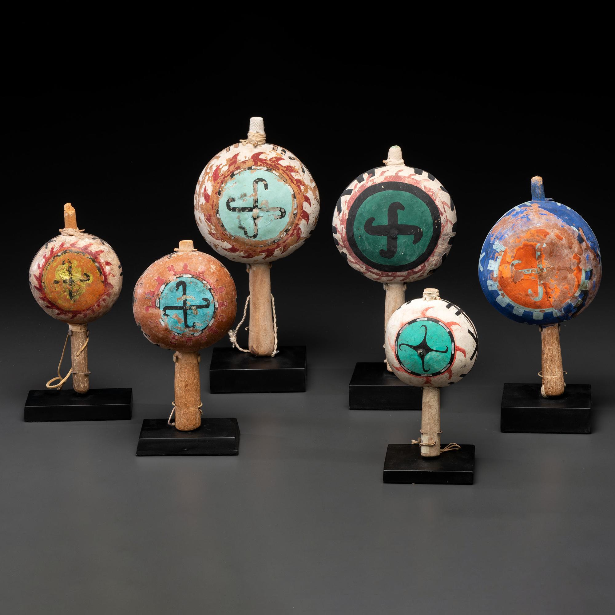 Group of Pueblo Polychrome Rattles, From the Collection of Dick Jemison, Alabama