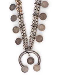 Navajo Coin Squash Blossom Necklace