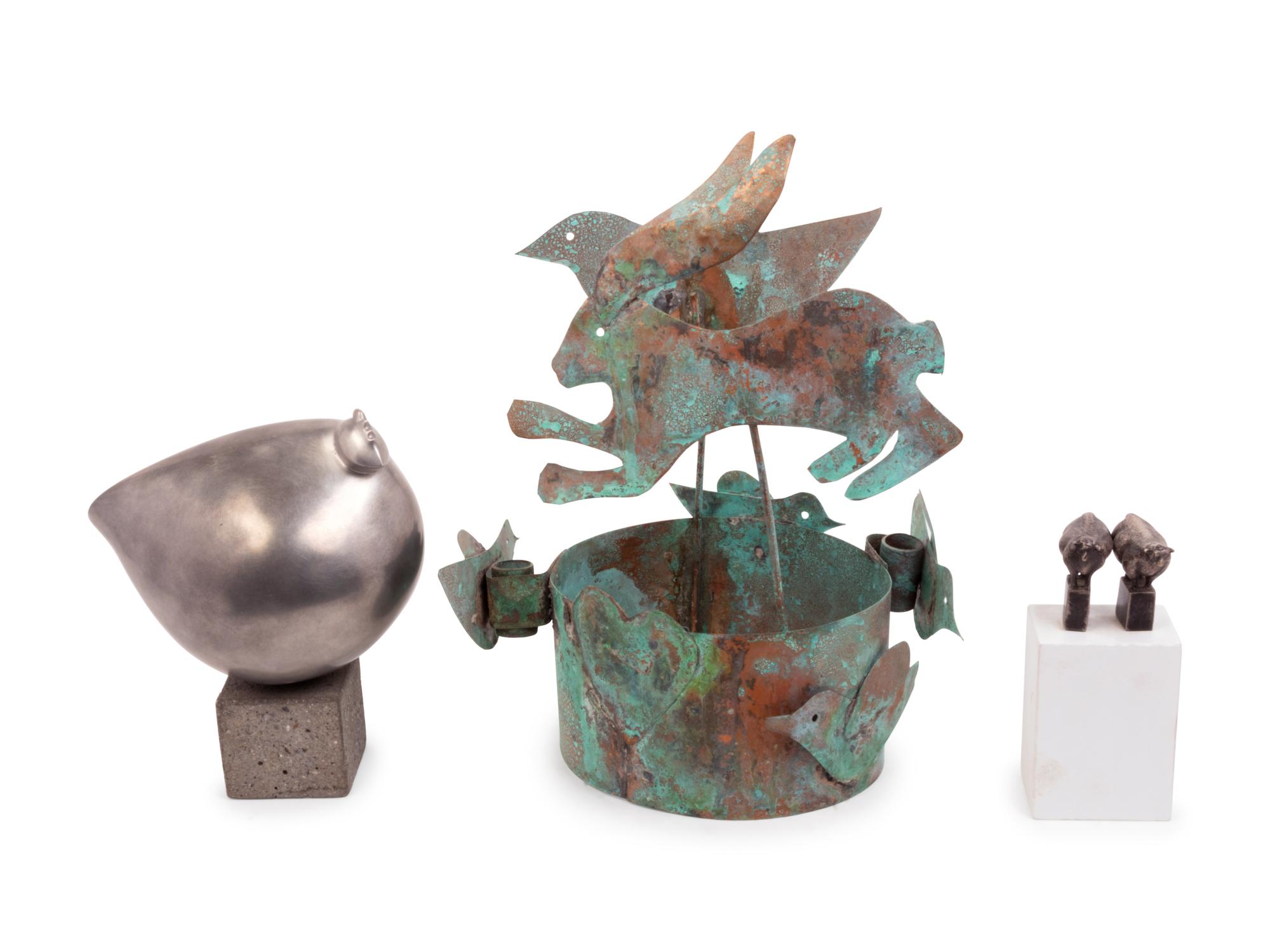 Three Metal Figural Group s