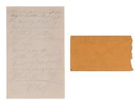 [CIVIL WAR]. Letter postmarked from Gettysburg describing the conditions of the battlefield four months post engagement. "Gettysburg," 30 October 1863.