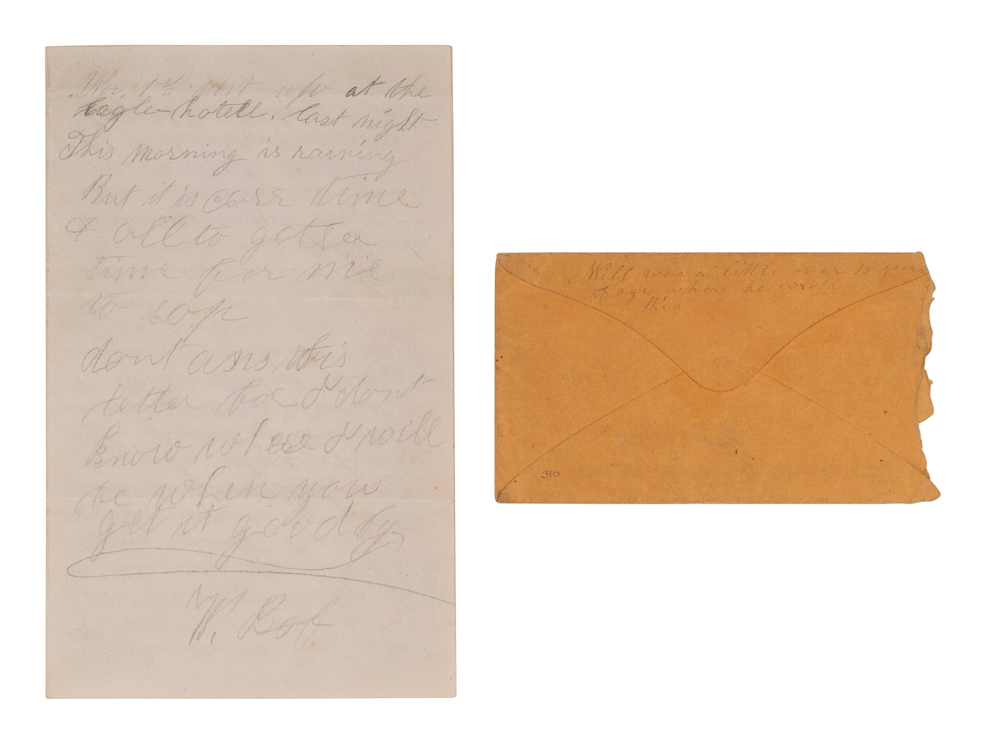 [CIVIL WAR]. Letter postmarked from Gettysburg describing the conditions of the battlefield four months post engagement. "Gettysburg," 30 October 1863.