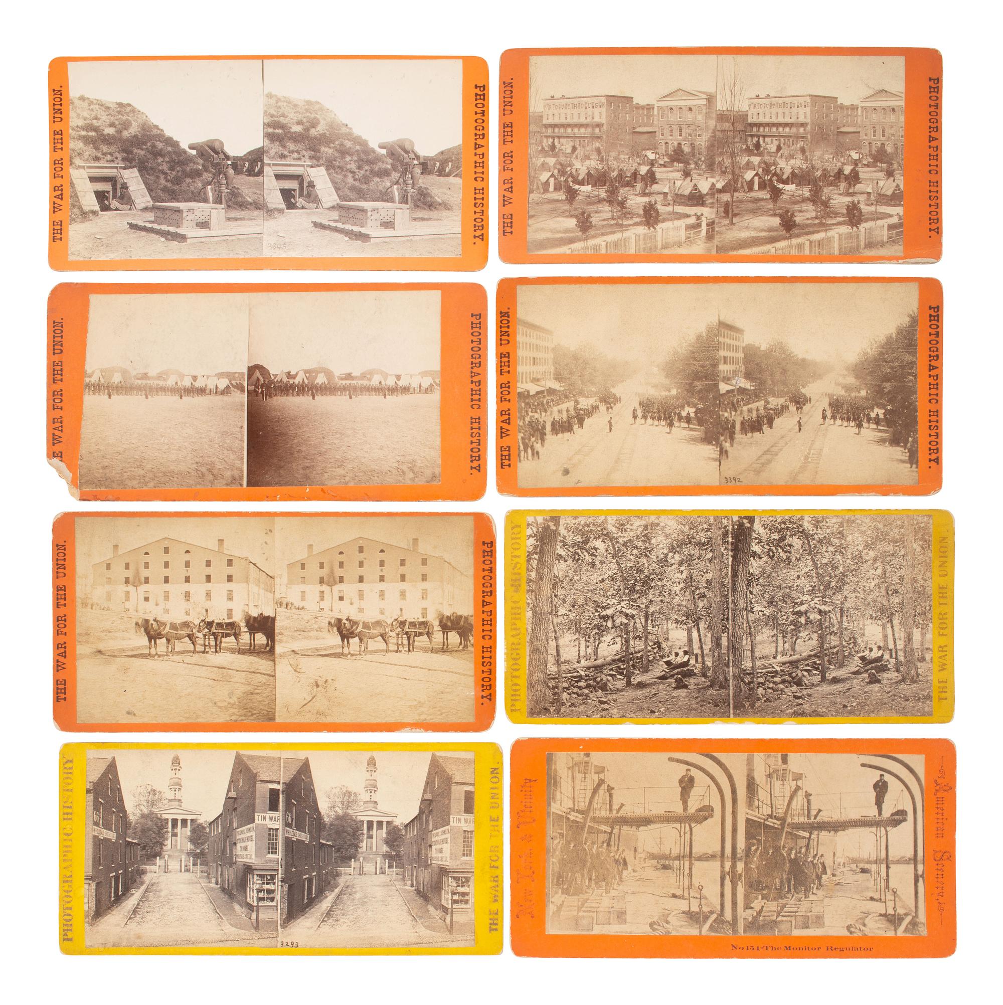 [CIVIL WAR]. A collection of 90 stereoviews from "The War for the Union" series. E. & H.T. Anthony, New York.