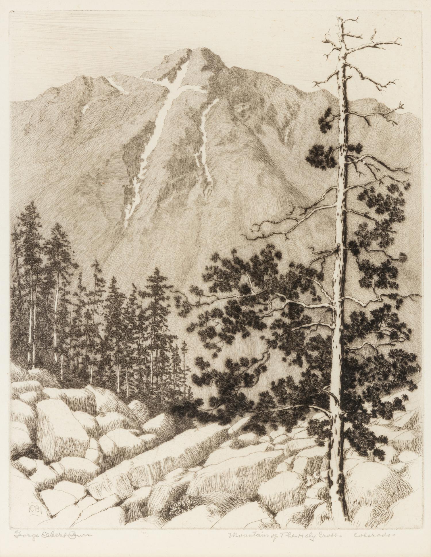 Mountain of the Holy Cross Colorado , together with two untitled works