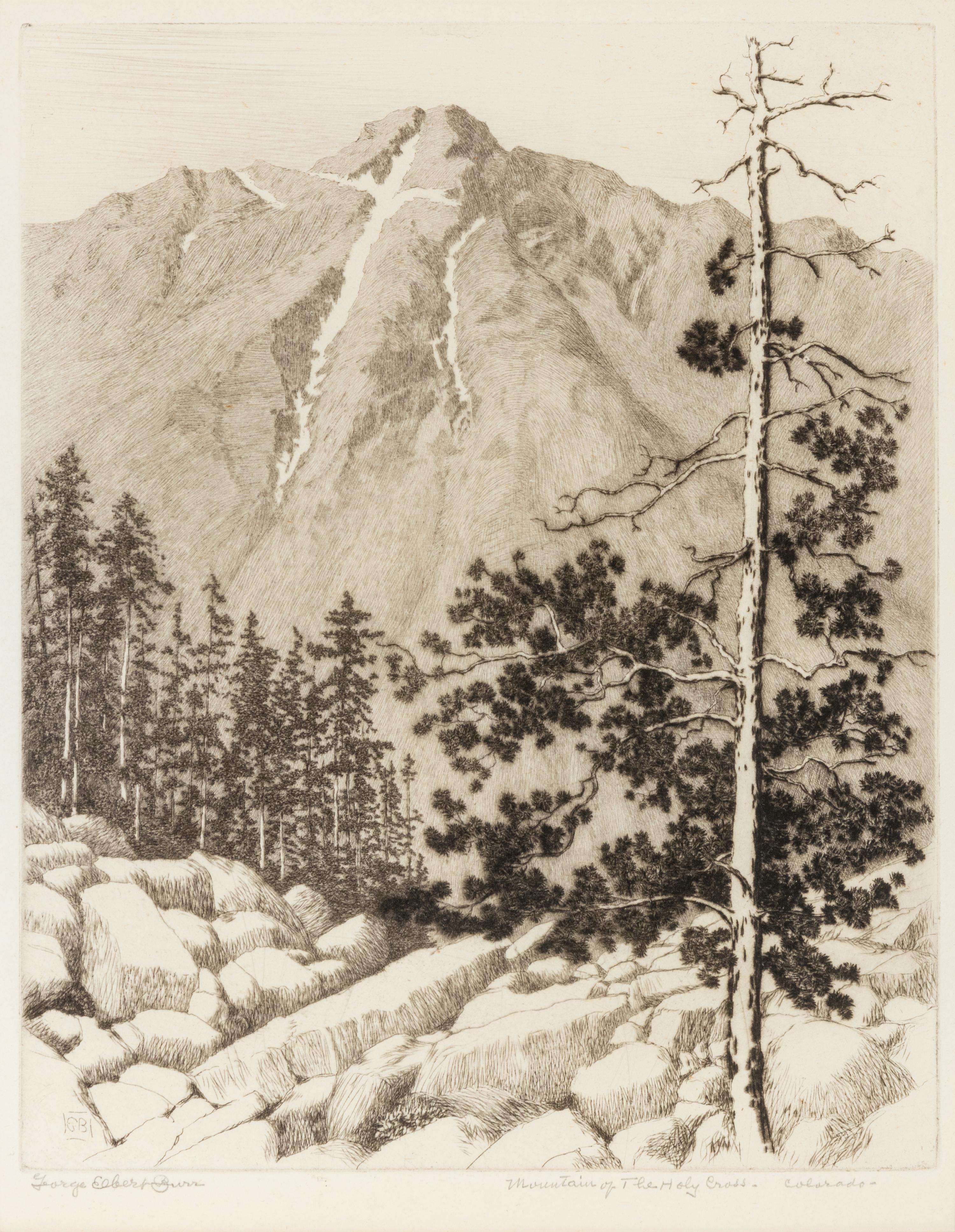 Mountain of the Holy Cross Colorado , together with two untitled works