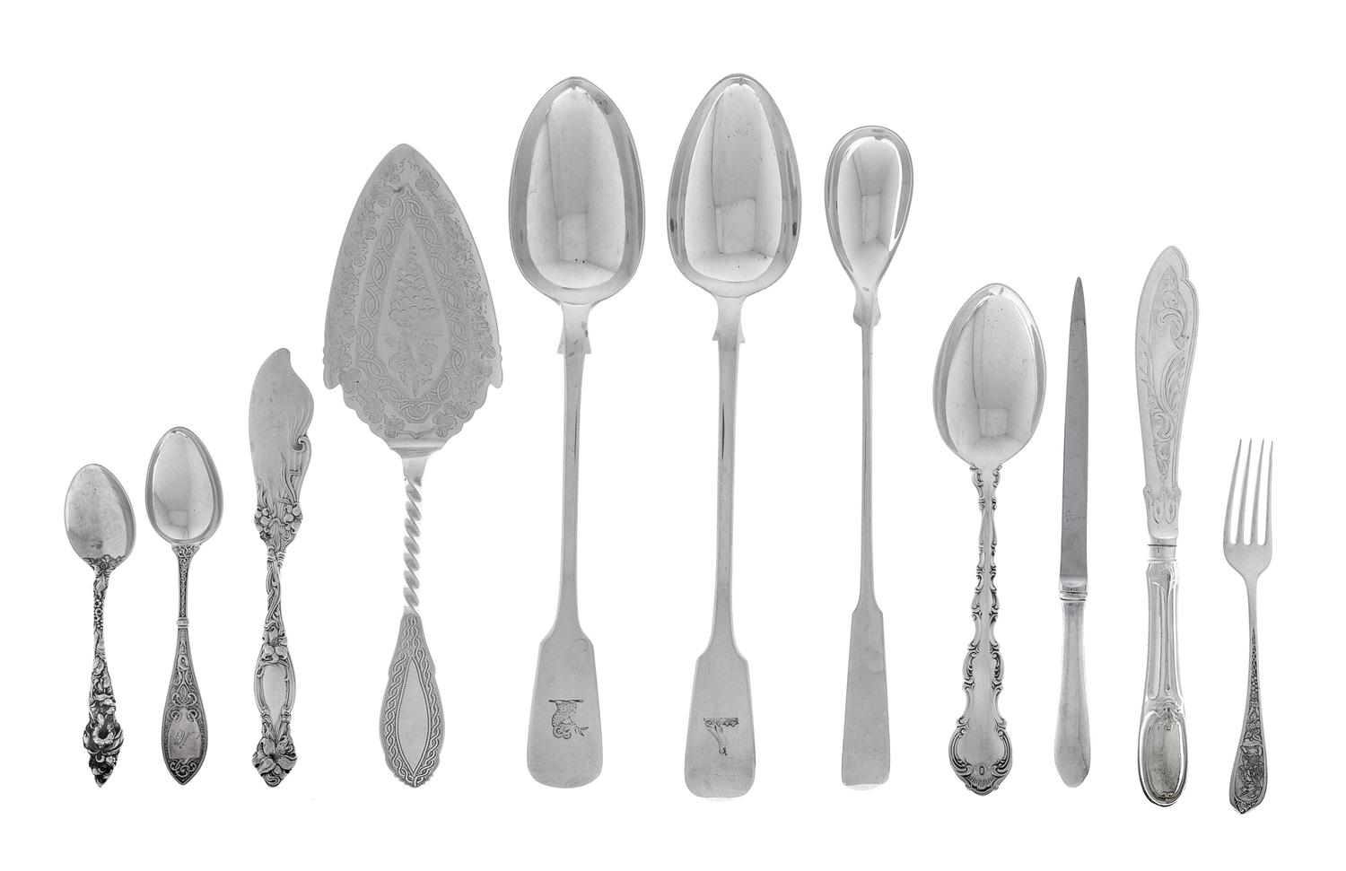 A Collection of Silver Flatware Articles