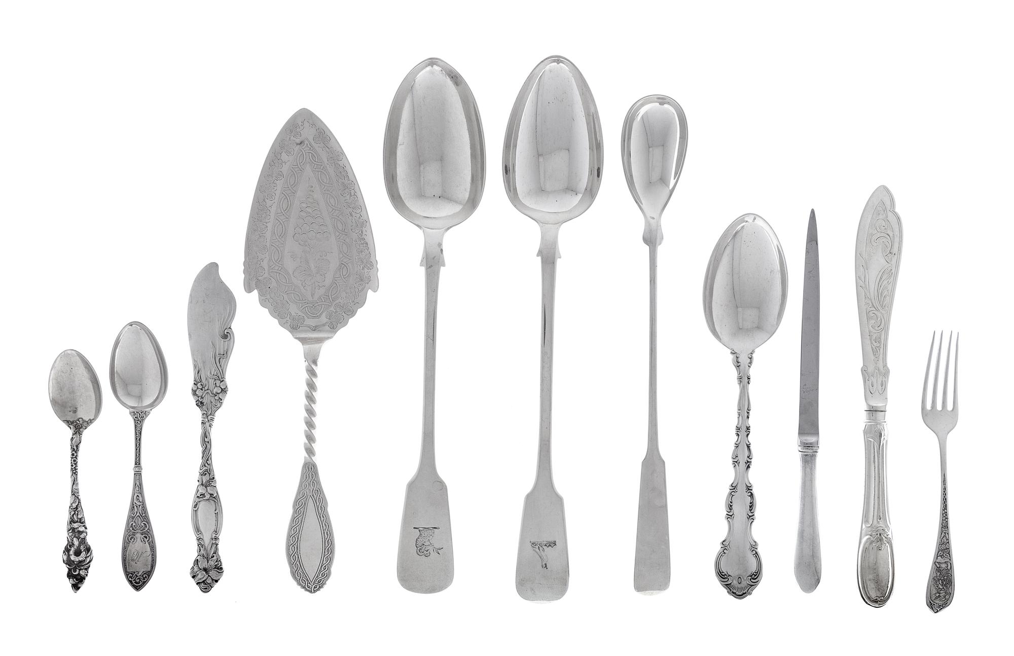 A Collection of Silver Flatware Articles