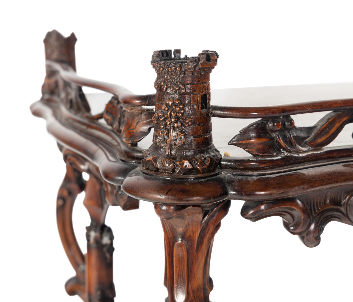 An Irish Carved Mahogany Etagere