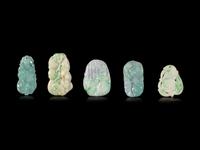 Twenty Chinese Jadeite Pendants
