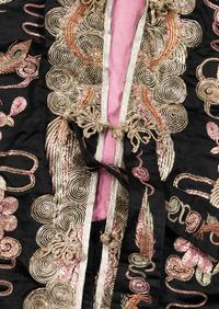 Two Sets of Chinese Silk Embroidered Wedding Gowns