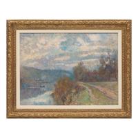 Albert Lebourg (French, 1849-1928) — Rivière et Chemin de Halage , c. 1900