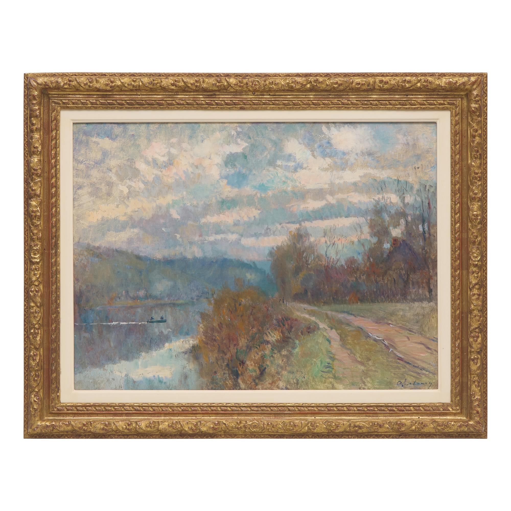 Albert Lebourg (French, 1849-1928) — Rivière et Chemin de Halage , c. 1900
