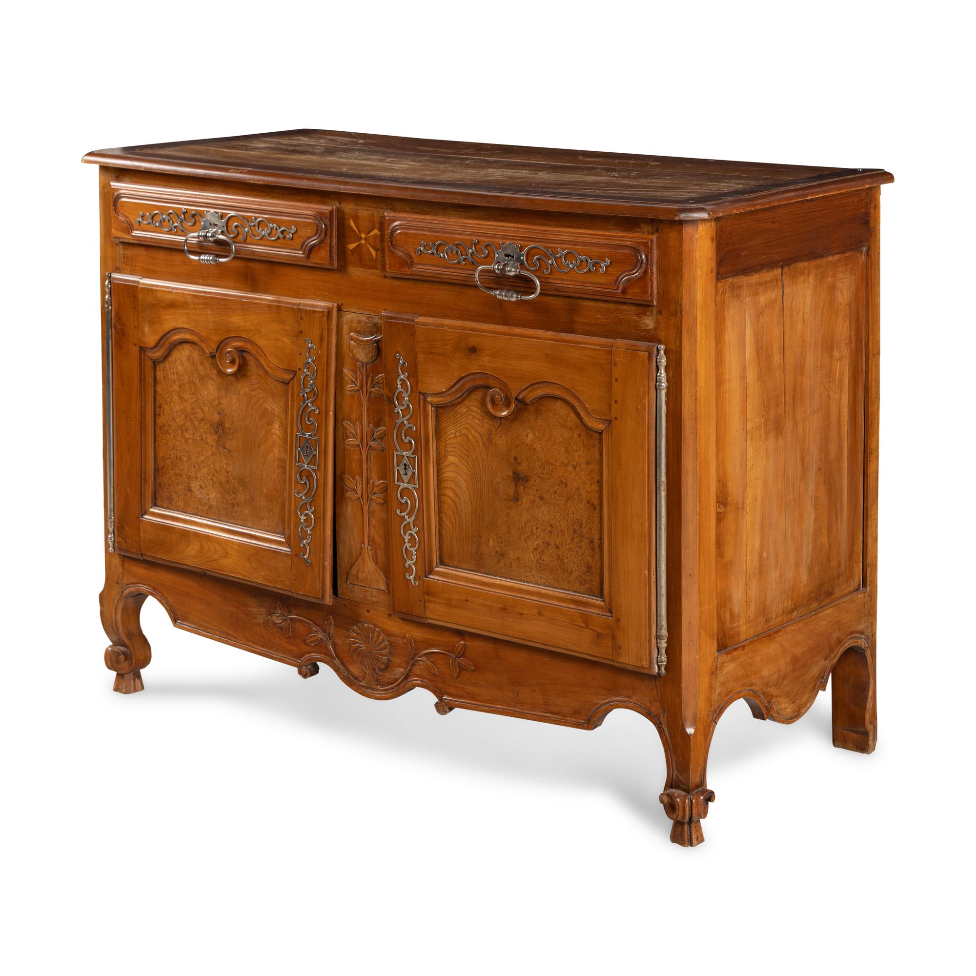 A French Provincial Walnut Serving Cabinet