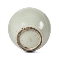 A Korean White Glazed Porcelain Tall-Neck Bottle Vase, Joseon Dynasty, 18th Century