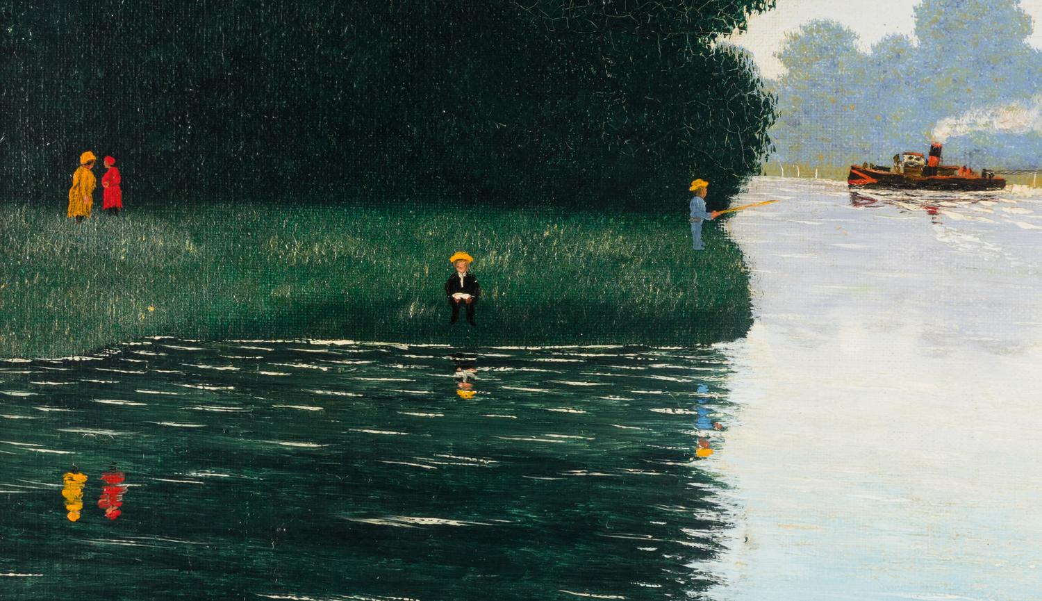 Untitled (Boats on a Lake)