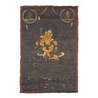 A Tibetan Thangka of Kubera, 18th/19th Century — 18-19世纪西藏财宝天王黑唐卡