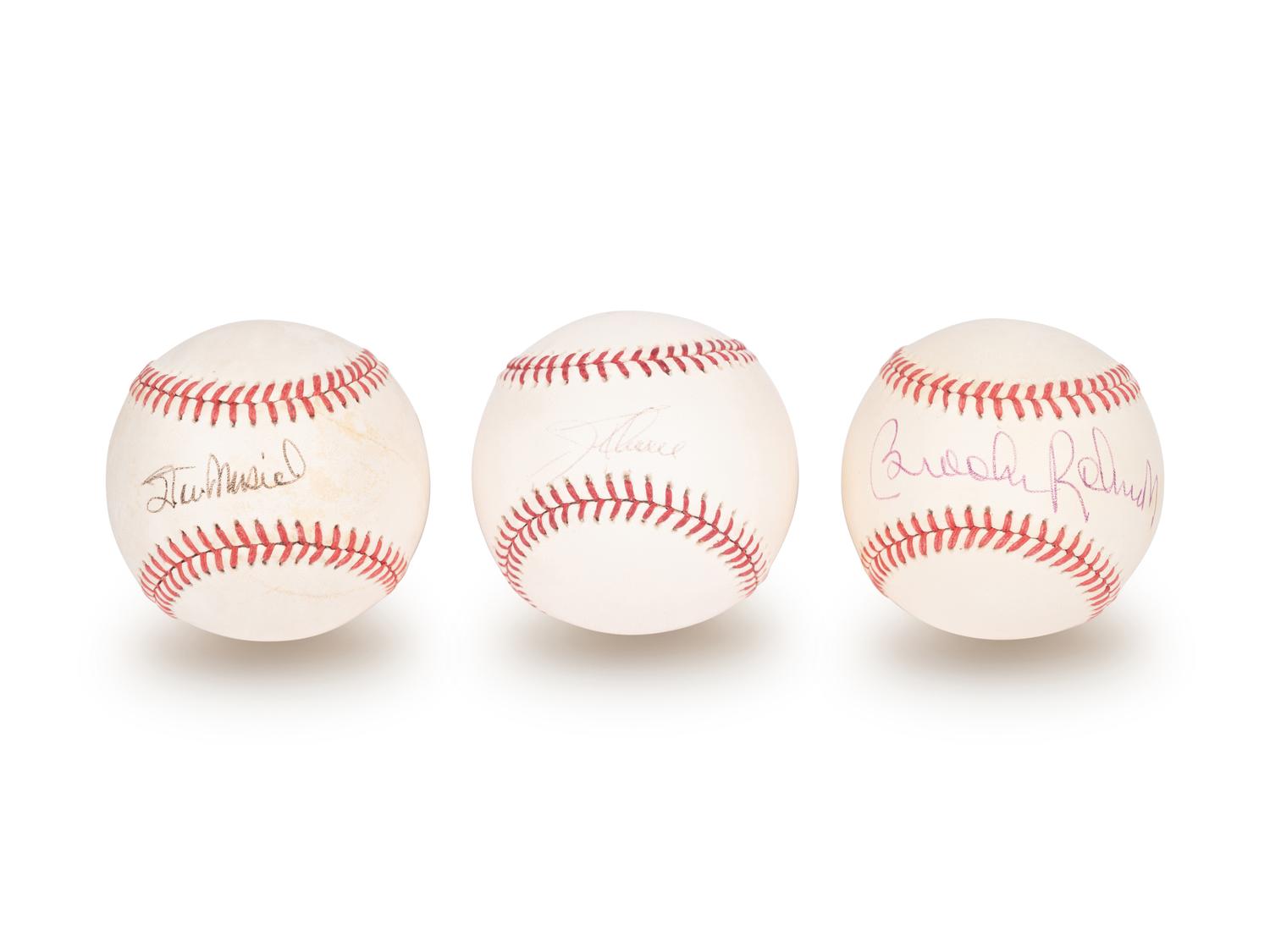 A Group of 12 Hall of Fame Signed Autograph Baseballs (Beckett Authentication Services BAS Certified),