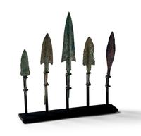 Five Near Eastern Bronze Arrowheads