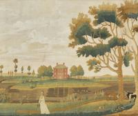A Pictorial Silkwork Embroidery, Philadelphia, PA, Late 18th / Early 19th Century
