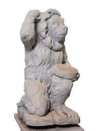 A Set of Four Italian Limestone Figures of Monkey Musicians