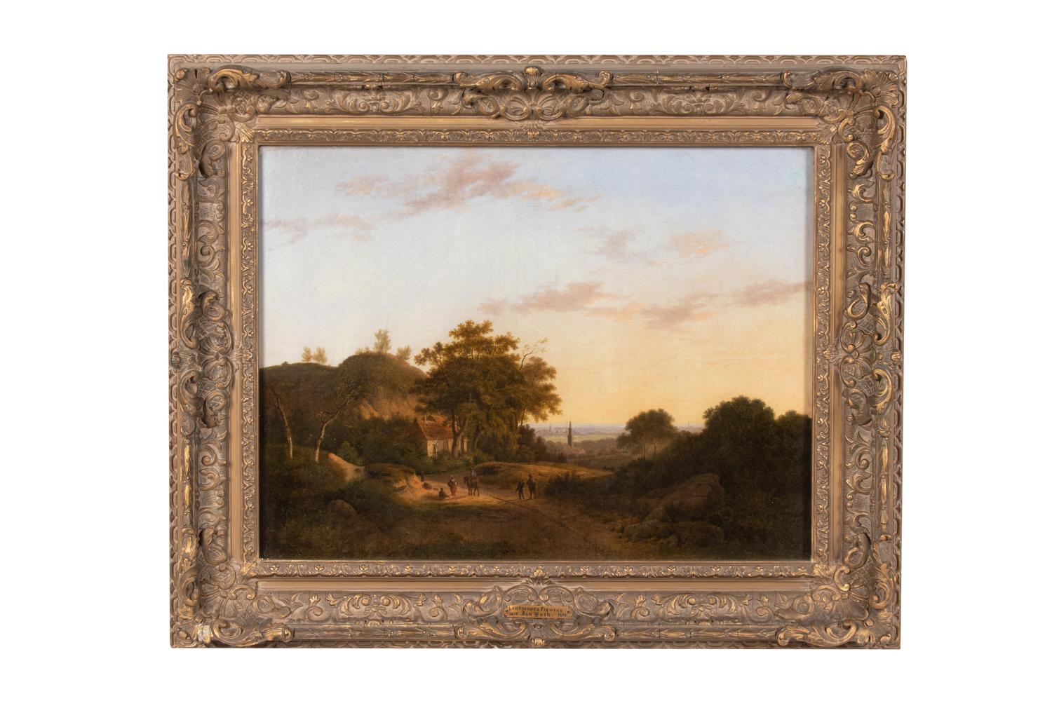 Manner of Jan Dirksz Both (Dutch, circa 1615/18-1652) Pastoral Landscape with Figures oil on canvas