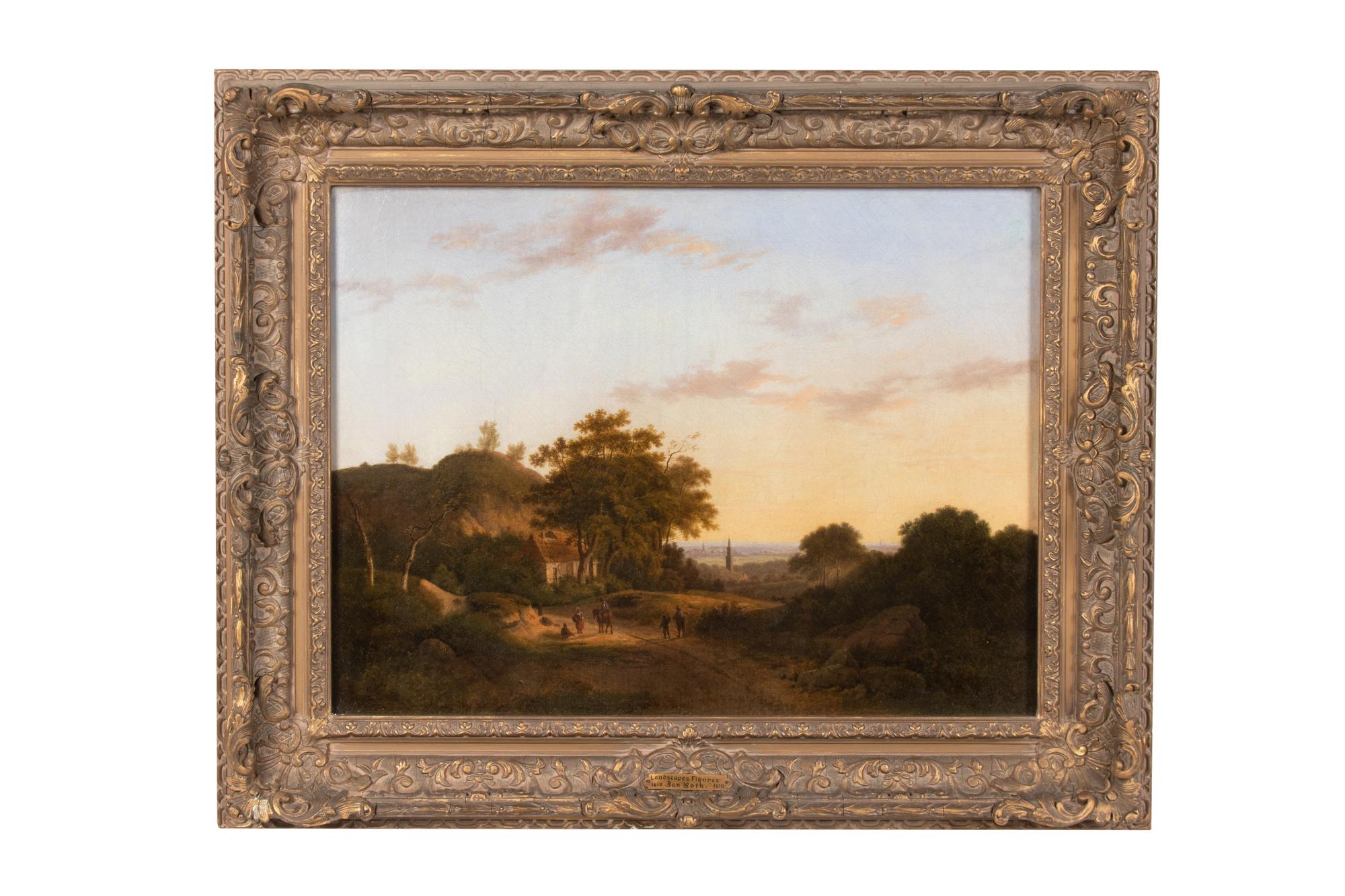Manner of Jan Dirksz Both (Dutch, circa 1615/18-1652) Pastoral Landscape with Figures oil on canvas