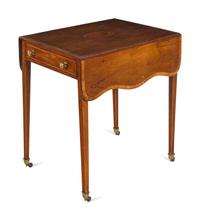A Regency Mahogany and Marquetry Pembroke Table