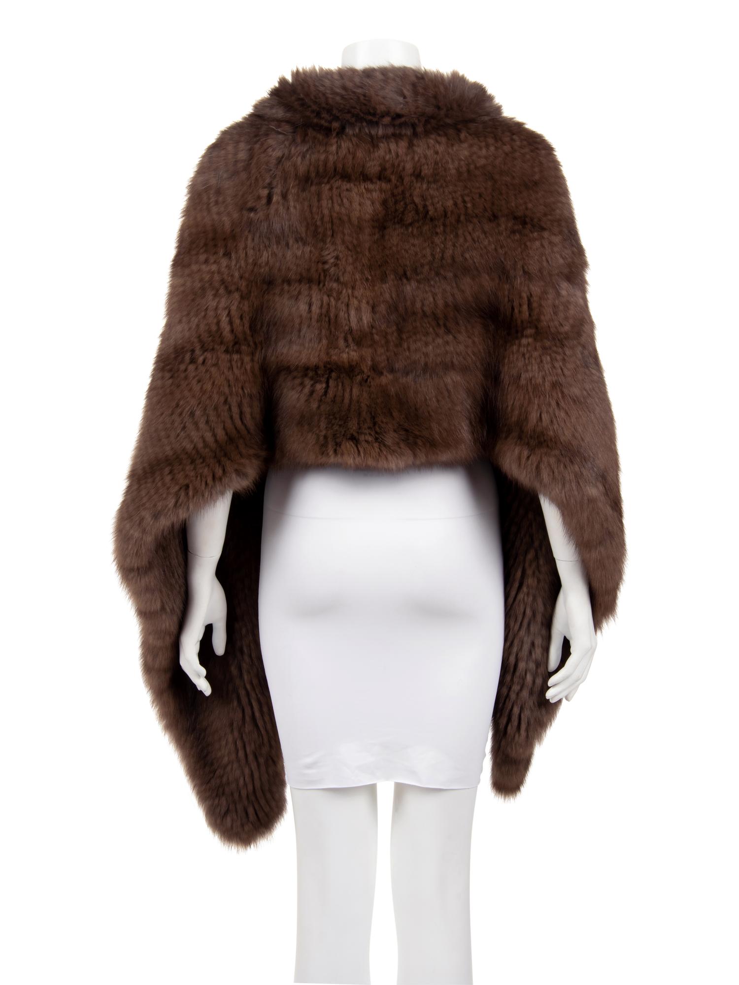 J. Mendel Knit Sable Fur Stole