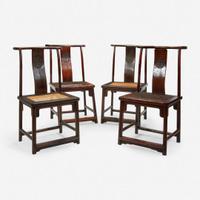 Four Chinese hardwood side chairs 硬木椅子四件 18th/19th century ???????