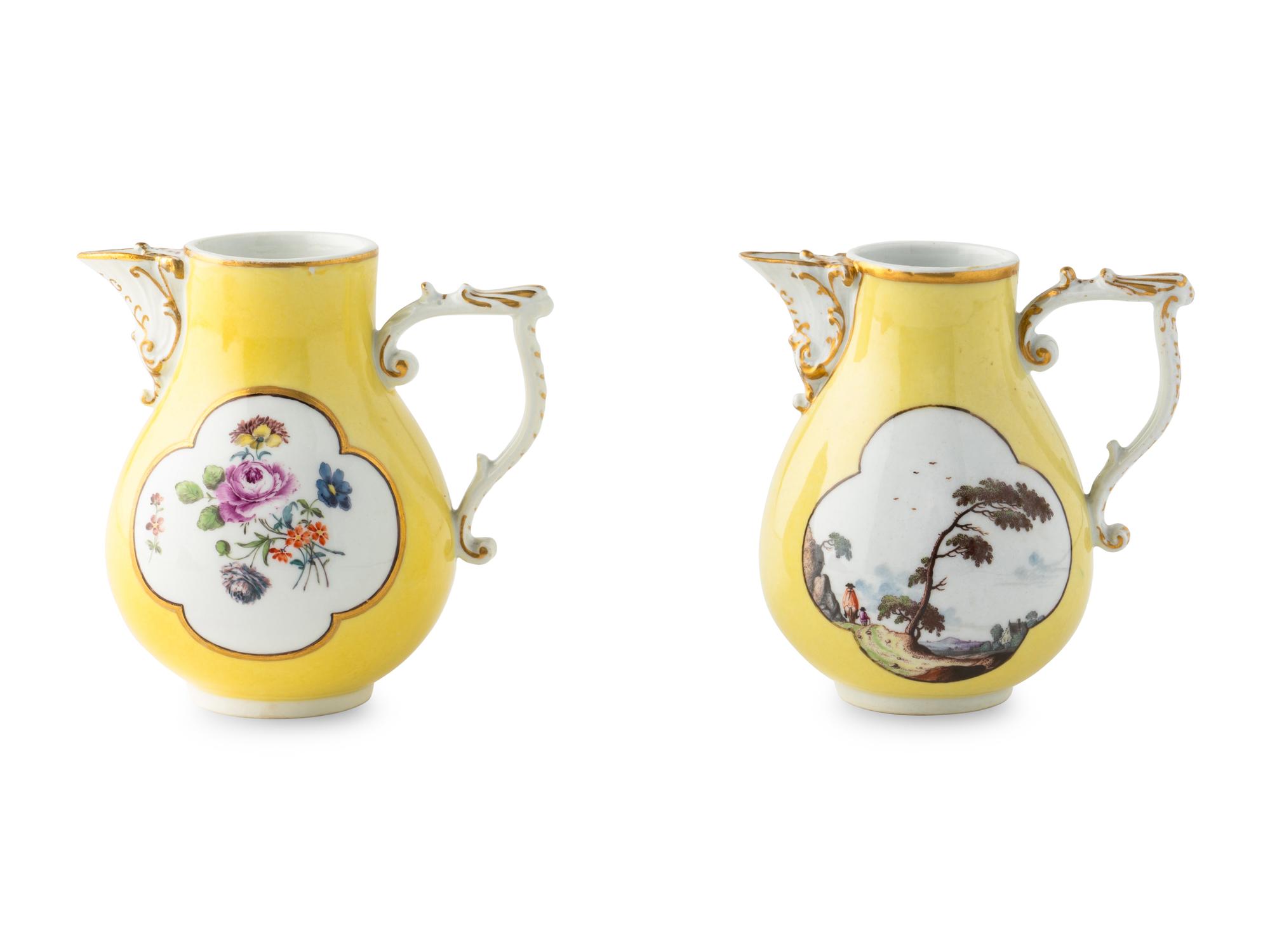 Two Meissen Porcelain Milk Jugs