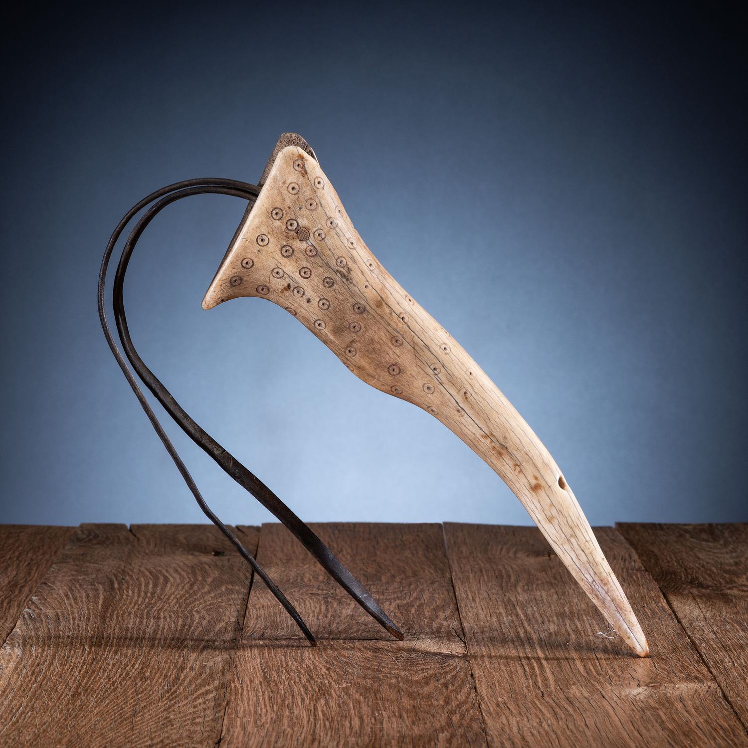Northern Plains Elk Antler Quirt
