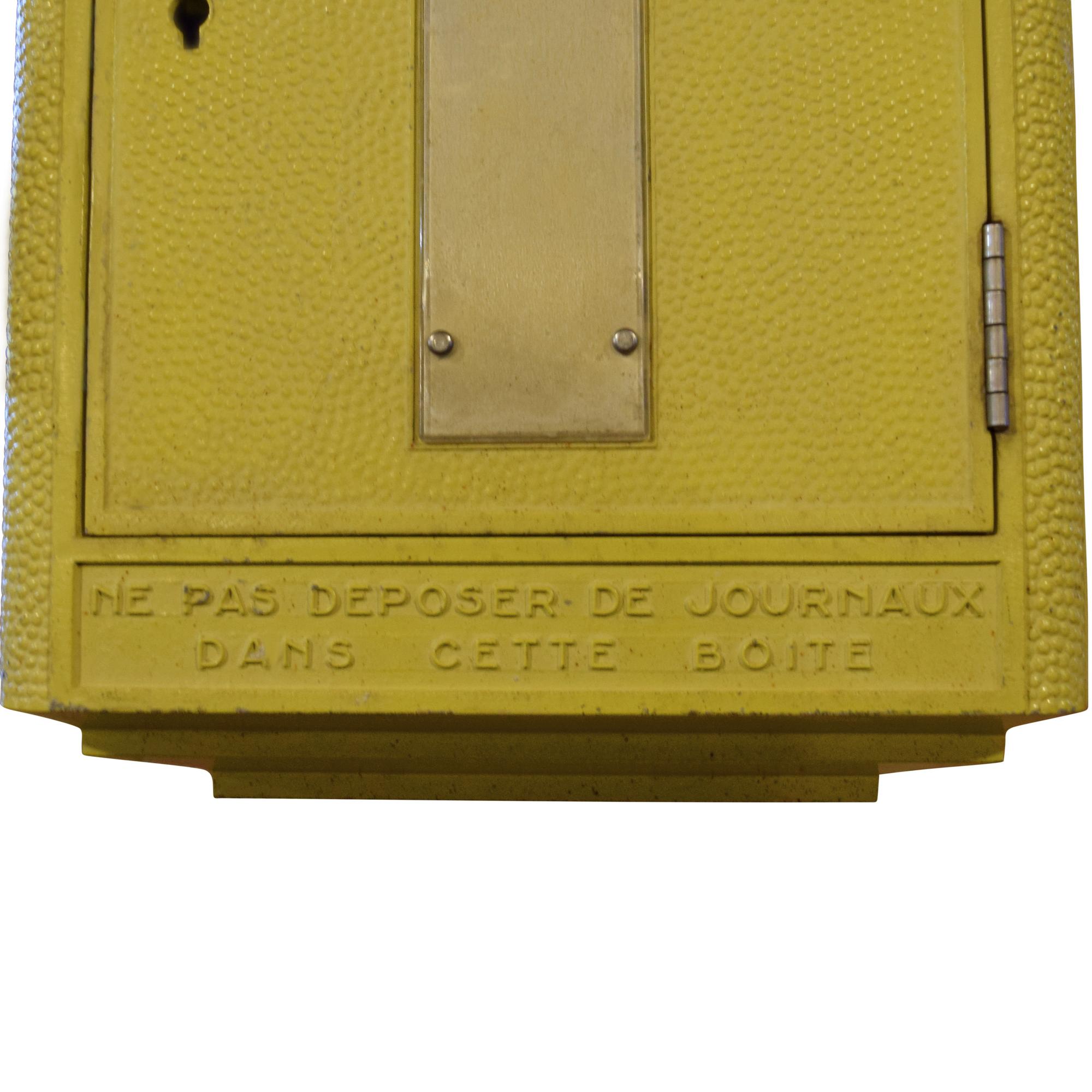 An Iron Mail Box 13.5" W x 9" D x 17.5" H, — France, Circa 1920
