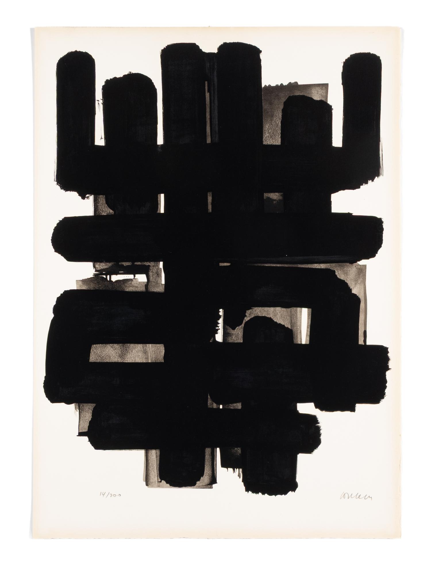 Pierre Soulages (French, 1919–2022) — Lithographie No.3 , 1957