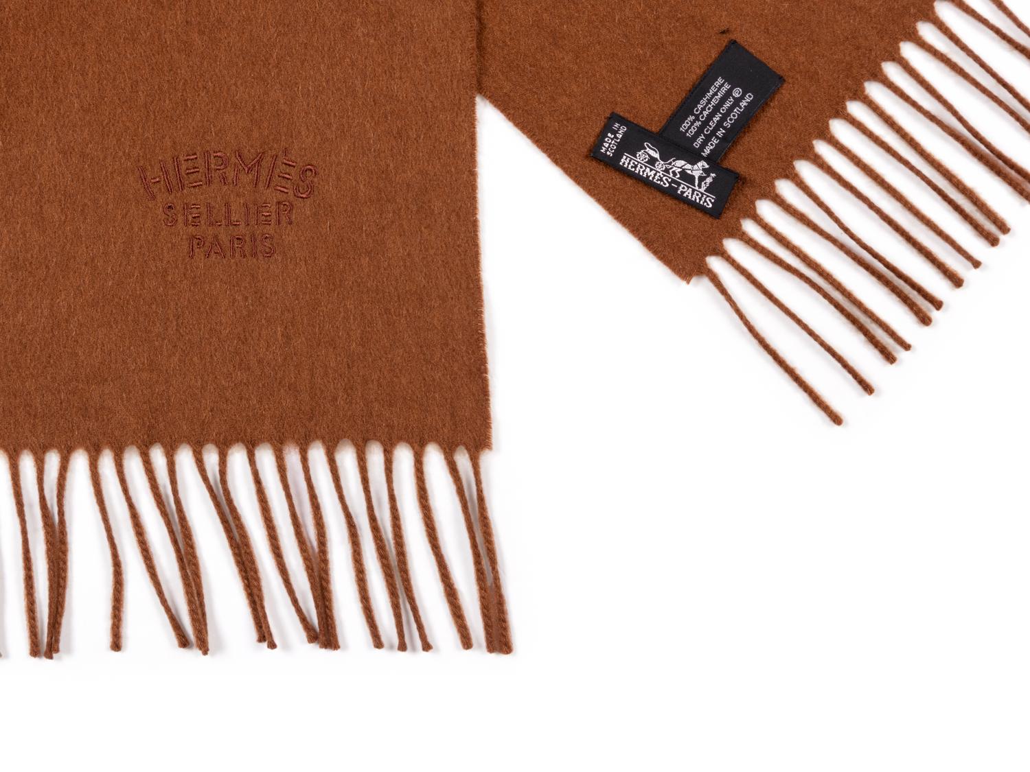Hermès Cashmere Shawl with Fringe